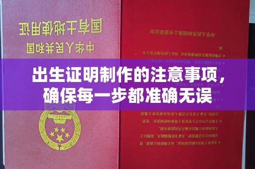 塔什库尔干塔吉克出生证明制作的注意事项，确保每一步都准确无误