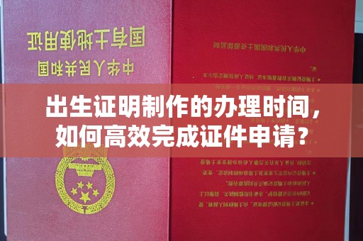 塔什库尔干塔吉克出生证明制作的办理时间，如何高效完成证件申请？
