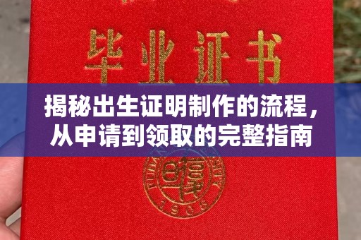 塔什库尔干塔吉克揭秘出生证明制作的流程，从申请到领取的完整指南
