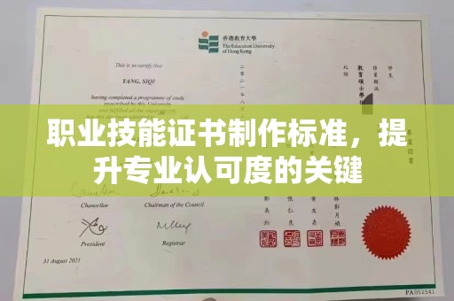 塔什库尔干塔吉克职业技能证书制作标准，提升专业认可度的关键