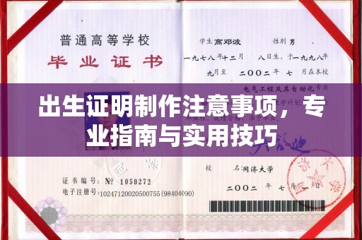 塔什库尔干塔吉克出生证明制作注意事项，专业指南与实用技巧