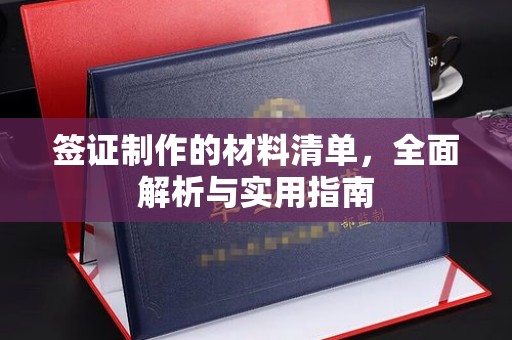 塔什库尔干塔吉克签证制作的材料清单，全面解析与实用指南