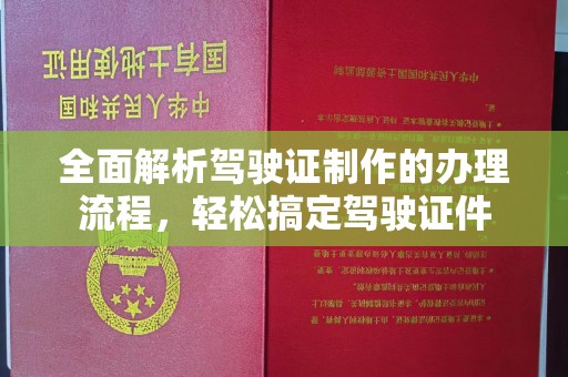 塔什库尔干塔吉克全面解析驾驶证制作的办理流程，轻松搞定驾驶证件