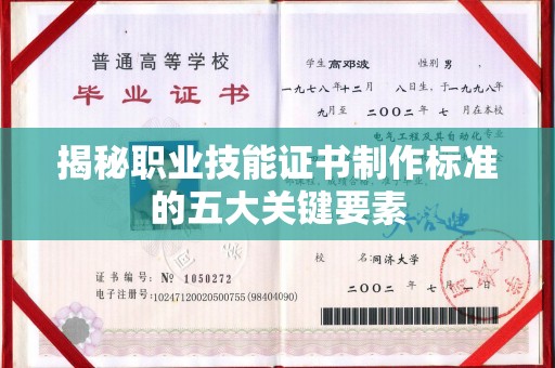 塔什库尔干塔吉克揭秘职业技能证书制作标准的五大关键要素