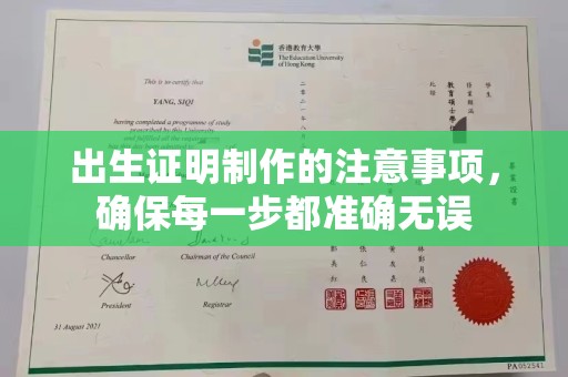 塔什库尔干塔吉克出生证明制作的注意事项，确保每一步都准确无误