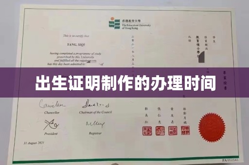 塔什库尔干塔吉克出生证明制作的办理时间